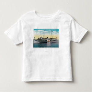 Camiseta Infantil Barco de parte inferior de vidro, imperador,