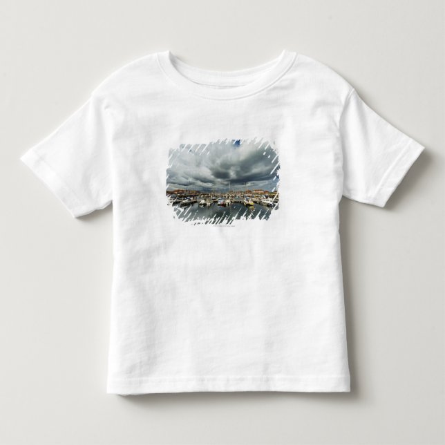 Camiseta Infantil Barcos em um porto (Frente)