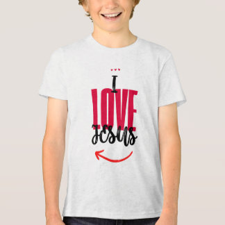 Camiseta Infantil Básica I Love Jesus