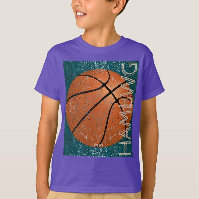 Camiseta infantil - basquete HAMbWG (Frente)