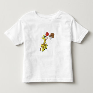 Camiseta Infantil Basquetebol do girafa