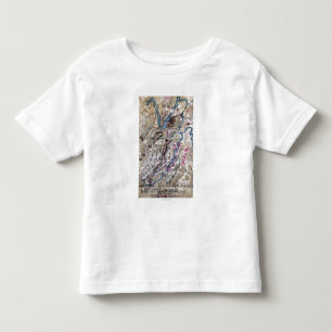 Camiseta Infantil Batalha de Chickamauga - mapa panorâmico da guerr