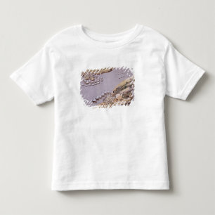 Camiseta Infantil Batalhas para as ilhas de Crete e de Samos, placa