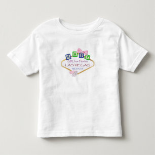 Camiseta Infantil Bebé do plissado da criança do T de Las Vegas