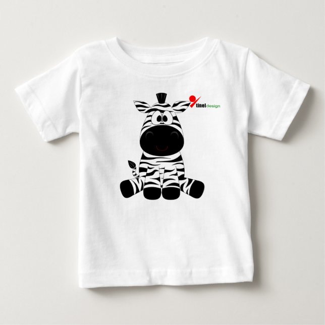 Camiseta Infantil Bebê Zebra Listrada (Frente)