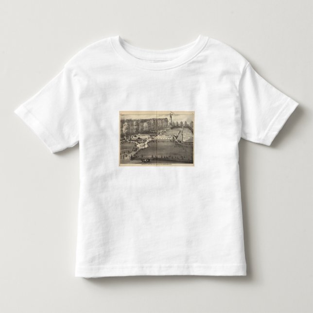 Camiseta Infantil Berçário & casas verdes de um Hance & de um filho (Frente)