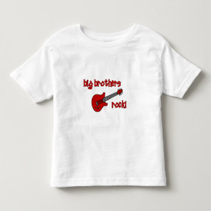 Camiseta Infantil Big Brothers Rock! Com Violão