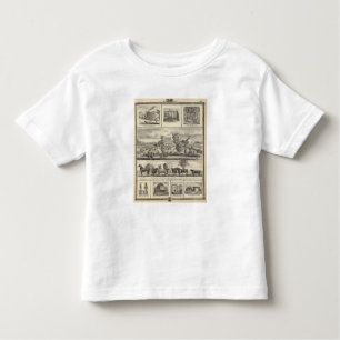 Camiseta Infantil Bldgs da fazenda de Pleasant Hill em Decorah