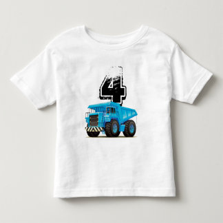 Camiseta Infantil Blue Truck 4º aniversário