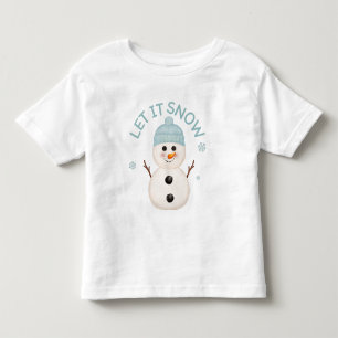 Camiseta Infantil Bonito Deixe Nevar Boneco de Nev