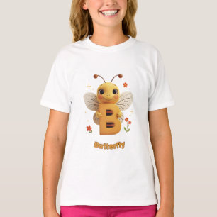 Camiseta Infantil Borboleta Fofa B é para Borbol