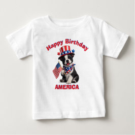 Camiseta Infantil Boston Terrier Filhote (2b) Patr