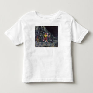 Camiseta Infantil Buquê de Paul Cezanne das dálias amarelas,