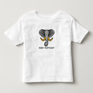 Camiseta Infantil Cabeça de Elefante Fofo Animal S