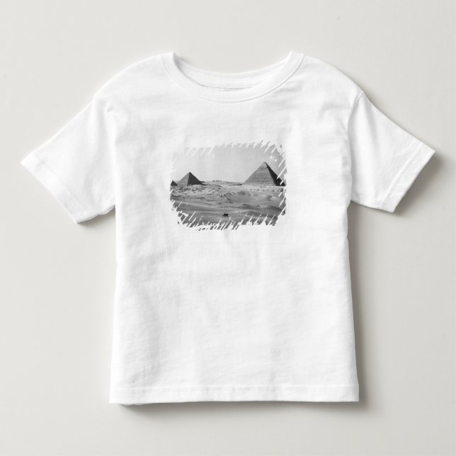 Camiseta Infantil Cairo Egito, Pirâmides de Gizé (Frente)
