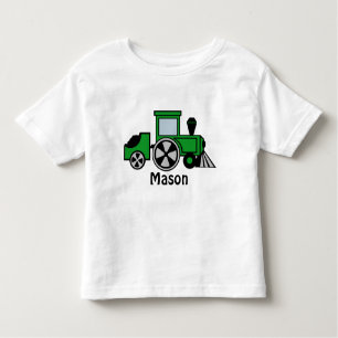 Camiseta Infantil Caminhos felizes/Motor de Comboio Verde
