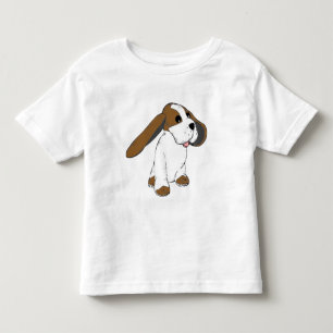 Camiseta Infantil Cão orelhudo grande do Basset
