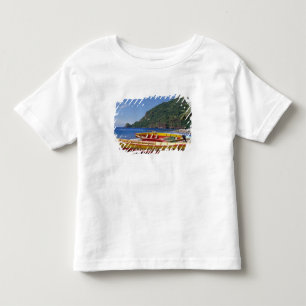 Camiseta Infantil Caribe, BWI, Santa Lúcia, Barcos à vela, Soufriere
