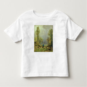 Camiseta Infantil Carneiros que olham uma tempestade