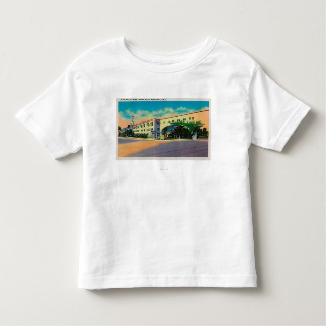 Camiseta Infantil Casa Del Rey Hotel na praia, Santa Cruz (Frente)