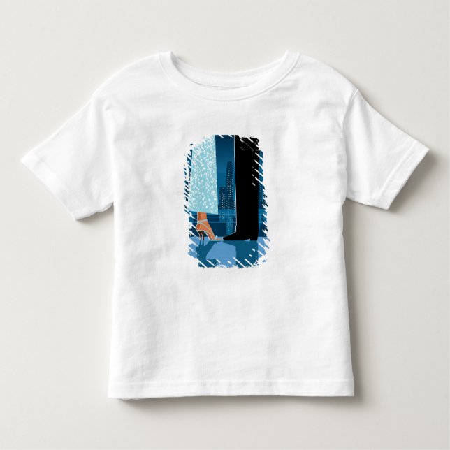 Camiseta Infantil Casal romântico na cidade (Frente)