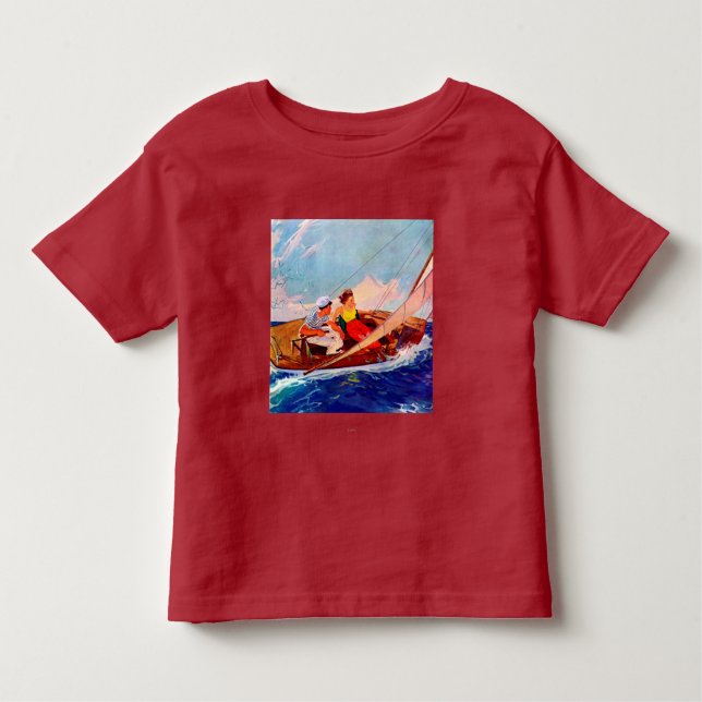 Camiseta Infantil Casal Velejando por R.J. Cavaliere (Frente)