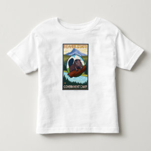 Camiseta Infantil Castor & capa do Mt. - acampamento do governo,