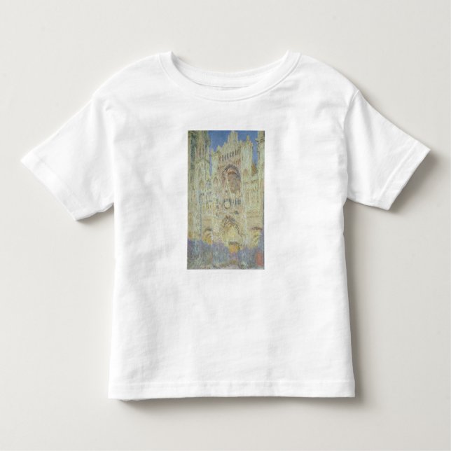 Camiseta Infantil Catedral de Claude Monet | Rouen no por do sol, (Frente)