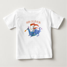Camiseta Infantil Cavaleiro Montando Dragão Com No