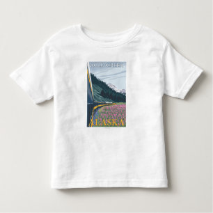 Camiseta Infantil Cena da estrada de ferro de Alaska - angra