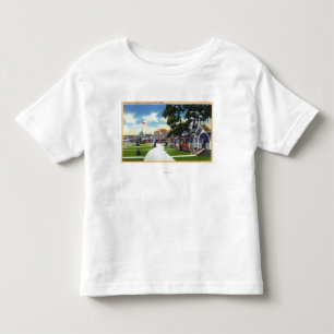 Camiseta Infantil Cena das casas de campo do parque do oceano