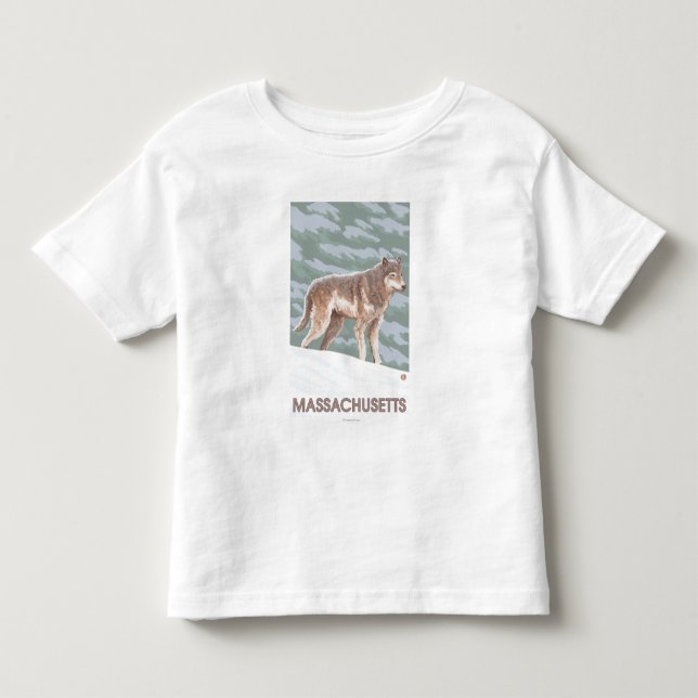 Camiseta Infantil Cena de MassachusettsWolf (Frente)