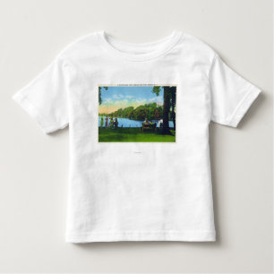 Camiseta Infantil Cena do parque do lago Seneca