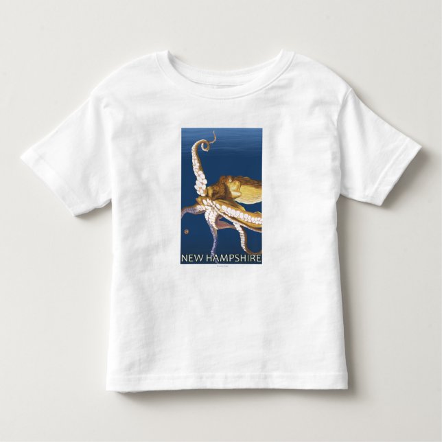 Camiseta Infantil Cena nova de HampshireOctopus (Frente)