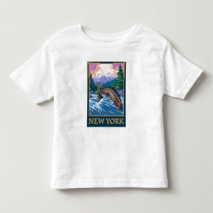 Camiseta Infantil Cena nova do pescador de YorkAngler