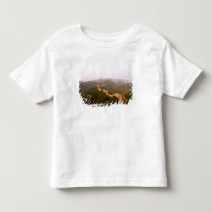 Camiseta Infantil Cenário colorido na Grande Muralha da China em