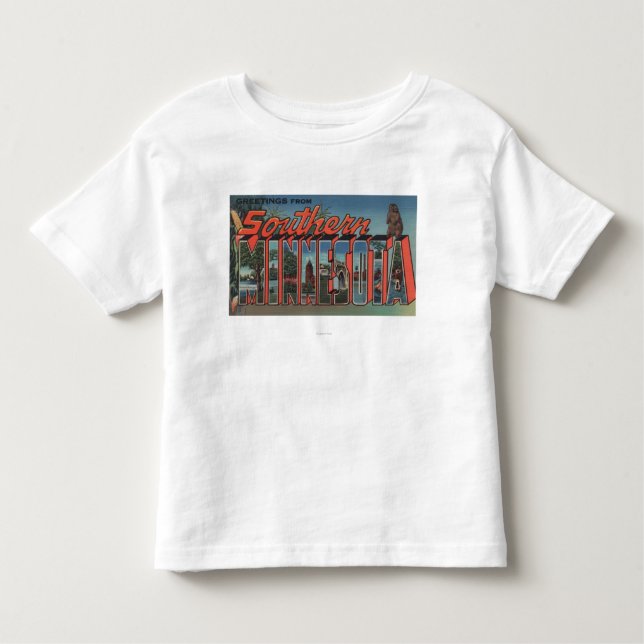 Camiseta Infantil Cenas da letra de Minnesota (do sul) - grandes (Frente)