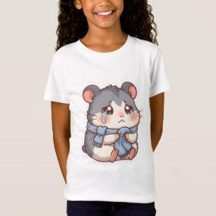Camiseta Infantil Chibi Hamster Chorando Cute com
