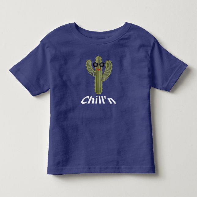 Camiseta Infantil Chill'n Cactus Design em Jersey  (Frente)