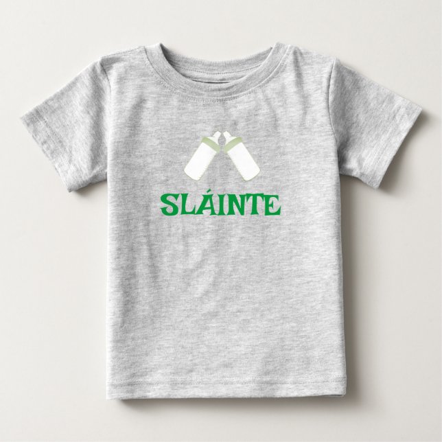 Camiseta infantil cinza SLÁINTE (Frente)