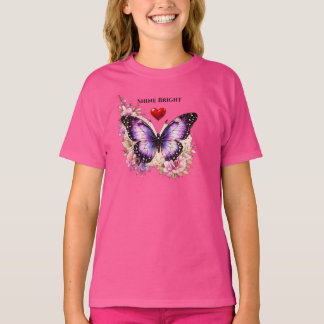 Camiseta infantil Círculo de Pena de Pavão Sonhe G