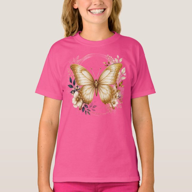 Camiseta infantil Círculo de Pena de Pavão Sonhe G (Frente)