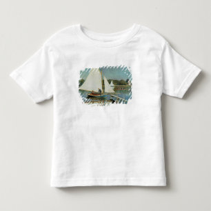 Camiseta Infantil Claude Monet que navegam em Argenteuil, c.1874