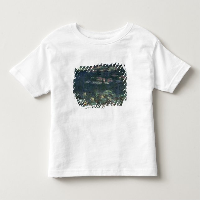 Camiseta Infantil Claude Monet | Waterlilies: Reflexões verdes (Frente)