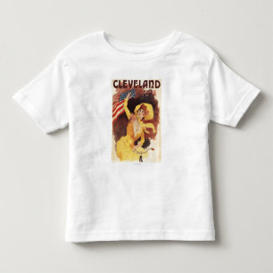 Camiseta Infantil Cleveland Bicicleta Americana em Amarelo