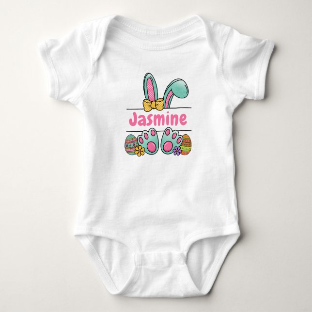 Camiseta Infantil Coelho de Ovos de Páscoa Bodysui (Frente)