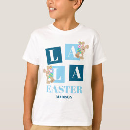 Camiseta Infantil Coelho Fofo La La Páscoa