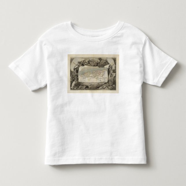Camiseta Infantil Colônia francesa Argélia (Frente)