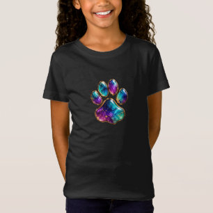 Camiseta Infantil Colorida com Estampa de Pata e T