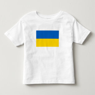Camiseta infantil com bandeira patriótica da Ucrân